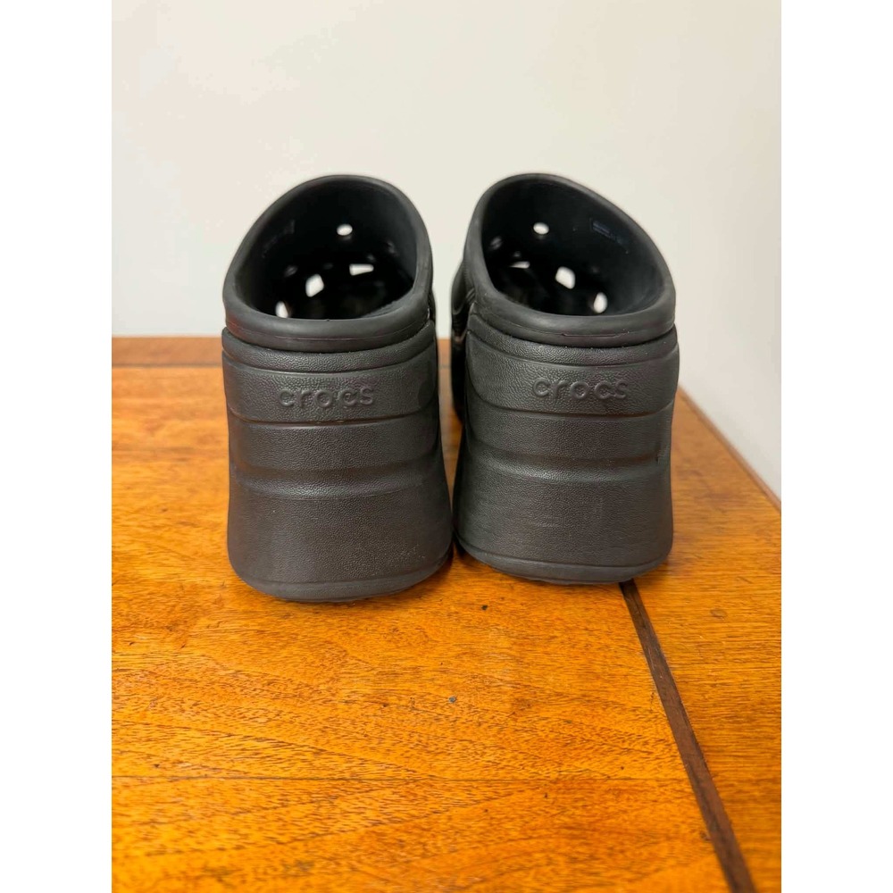 Crocs Siren Clog Black Platform Block Heel Mules Womens Size 8 208545-001 - Picture 4 of 9